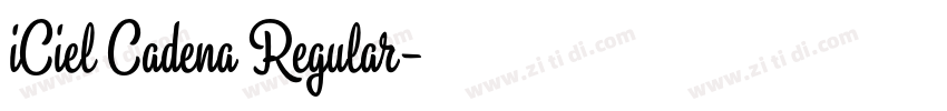 iCiel Cadena Regular字体转换